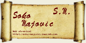Soko Majović vizit kartica